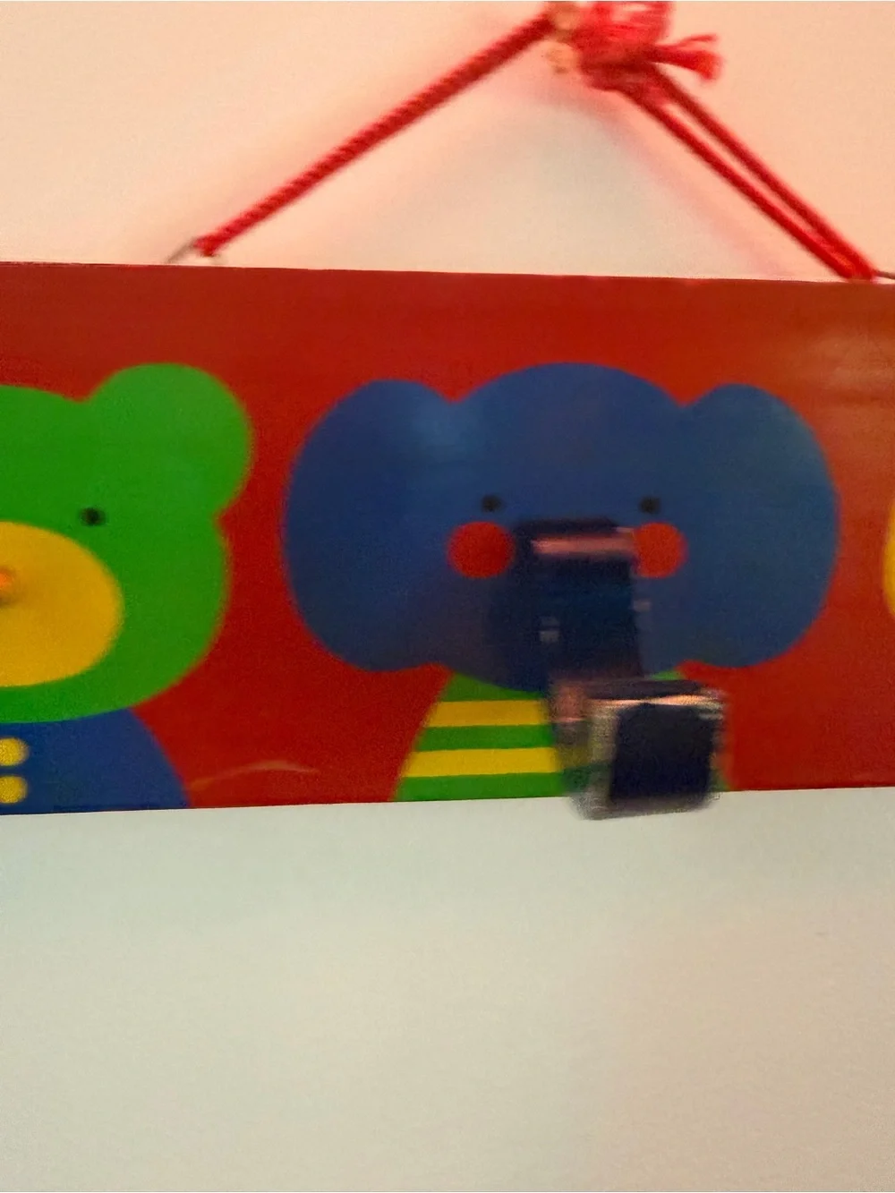 Rare Vintage SANRIO Fancy Friends wooden 3 Hook hanging wall hook